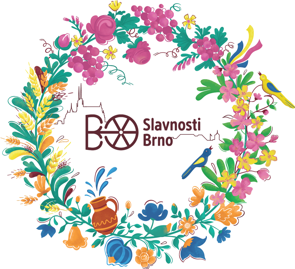 Symbolika věnce Slavností Brno